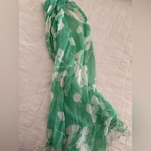 Jade Green Floral Scarf